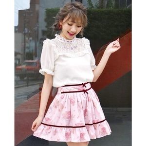 Liz Lisa grape embroidered top